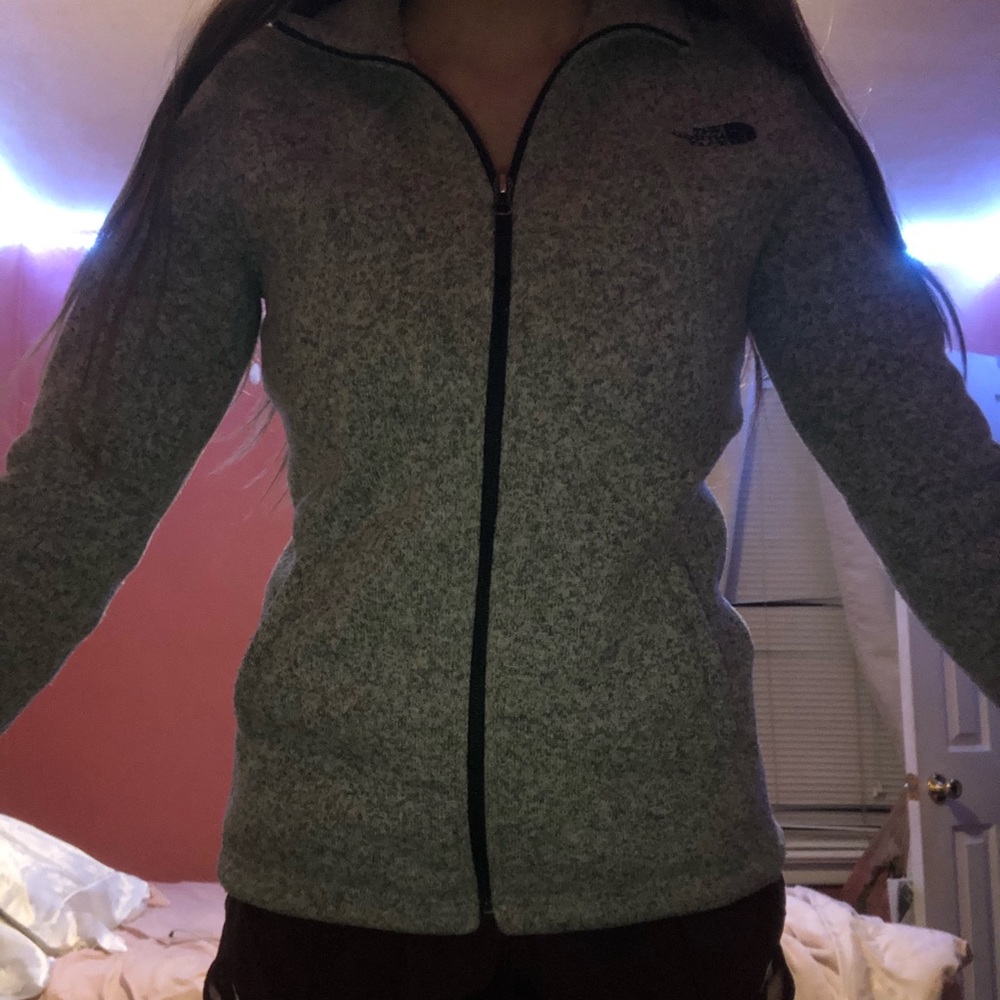 Grey the north face jacket